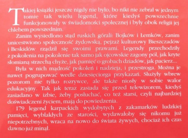 Andrzej Potocki Księga legend karpackich. Bieszczady, Beskid Niski, Czarnohora i Gorgany