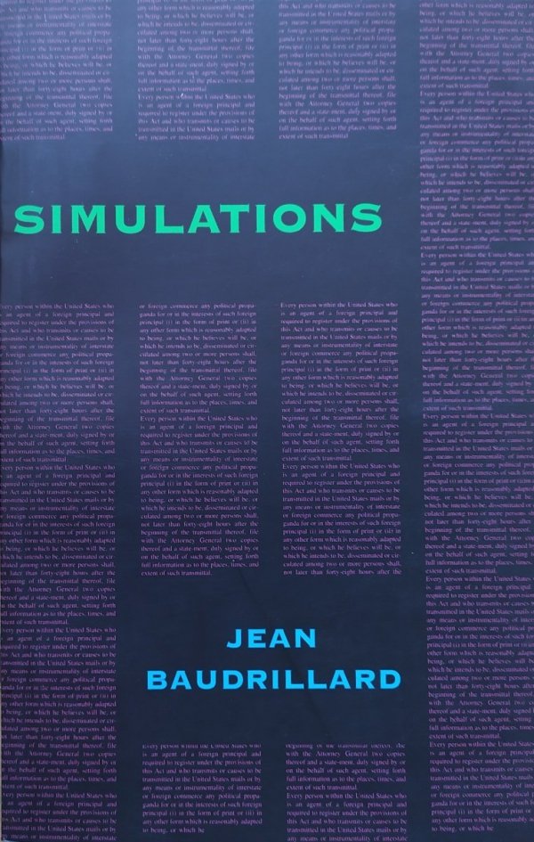 Jean Baudrillard Simulations