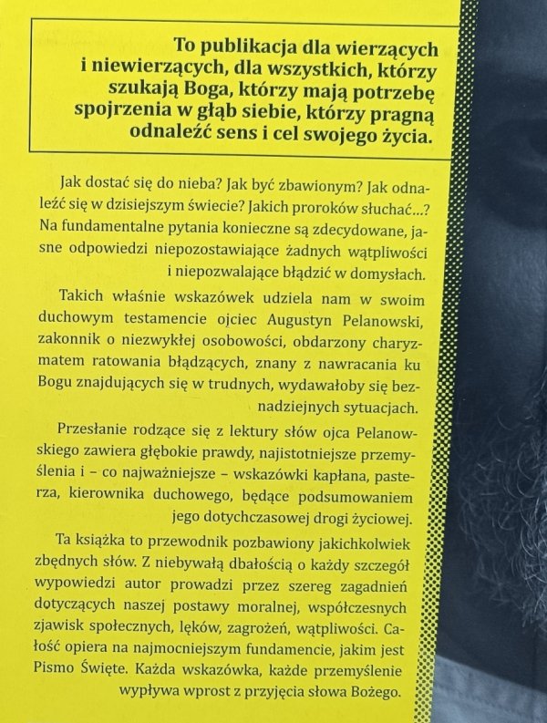 o. Augustyn Pelanowski Testament duchowy. Gdy noc staje się jaśniejsza niż dzień