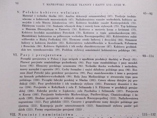 Tadeusz Mańkowski • Polskie tkaniny i hafty XVI-XVIII wieku