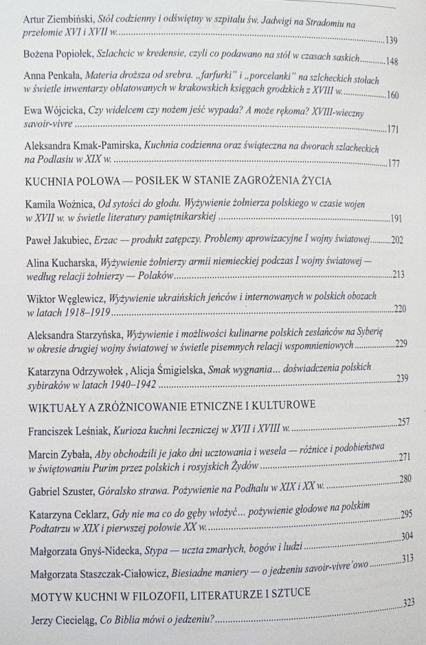 Wiktuały, kuchnia, kultura jedzenia w perspektywie historycznej