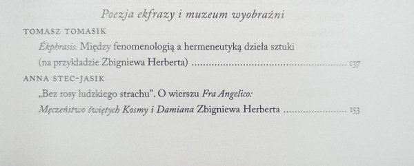 Liryka i fenomenologia. Zbigniew Herbert i Tadeusz Różewicz w kręgu myśli ingardenowskiej