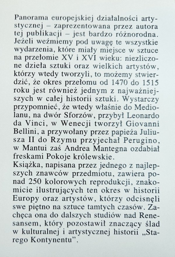 Camillo Semenzato Blask renesansu. Sztuka europejska 1470-1512
