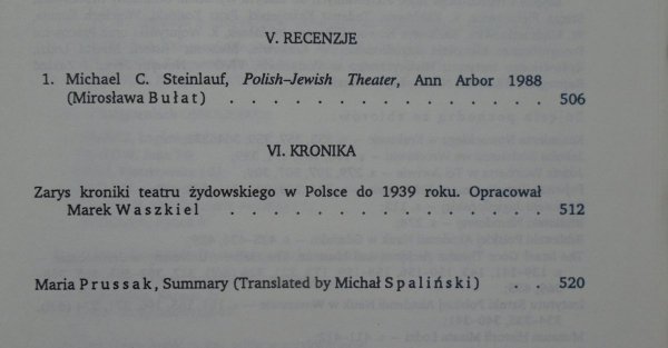 Pamiętnik Teatralny 1-4/1992 • Teatr żydowski w Polsce do 1939