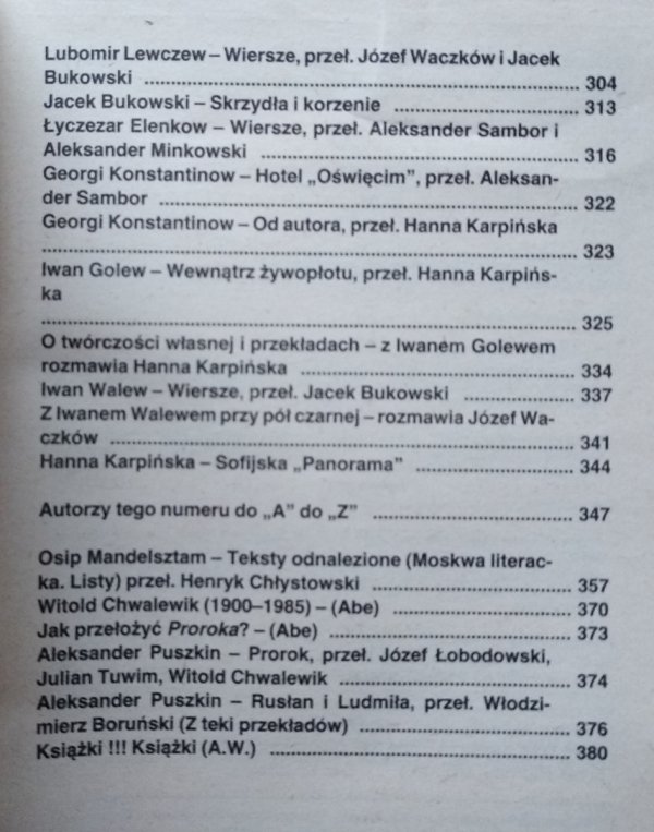 Literatura na świecie 3/1987 (186) • Aleksander Puszkin, dekabryści, Vladimir Nabokov
