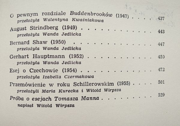 Tomasz Mann Eseje