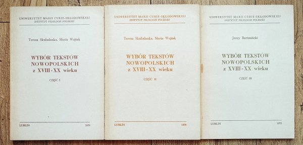 Wybór tekstów nowopolskich z XVIII-XX wieku [komplet]
