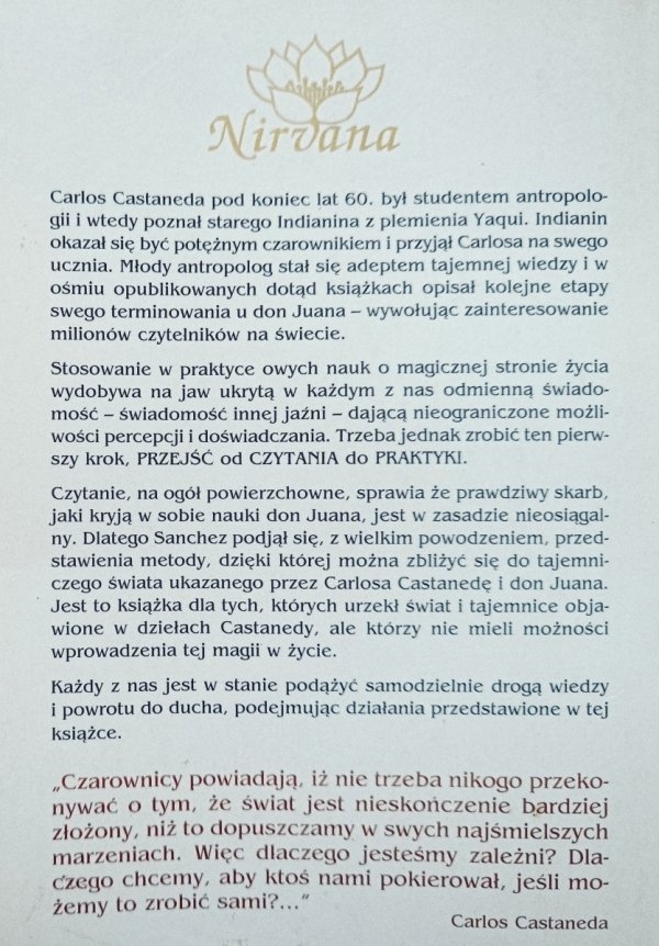 Victor Sanchez Nauki Don Carlosa. Przewodnik po świecie Carlosa Castanedy