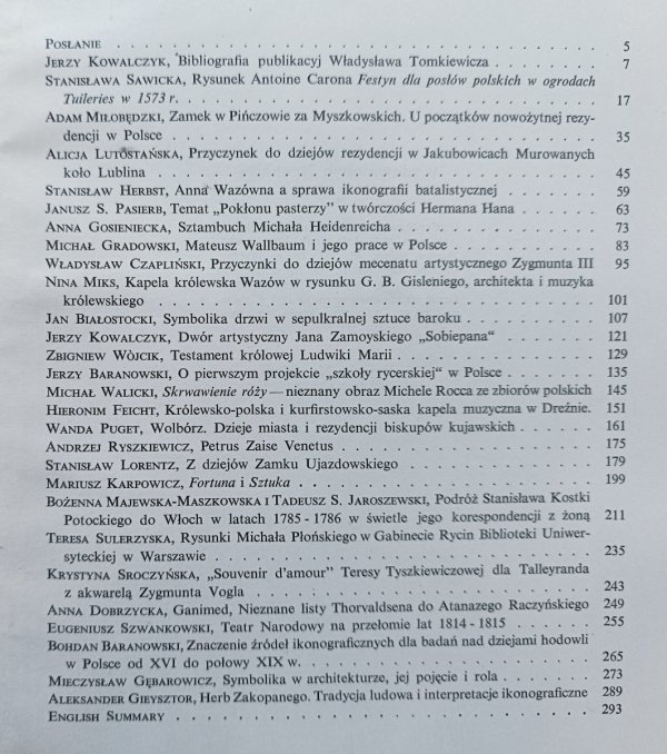 Sarmatia Artistica: Księga pamiątkowa ku czci Profesora Władysława Tomkiewicza