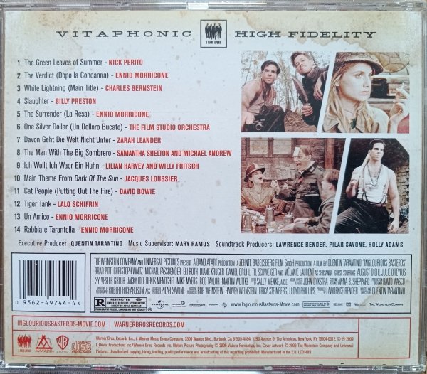 Inglourious Basterds. Motion Picture Soundtrack CD