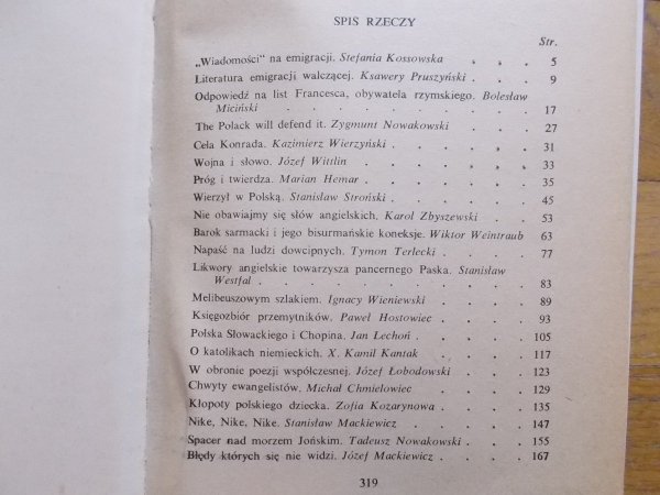 wybór Stefania Kossowska • 'Wiadomości na emigracji'. Antologia prozy 1940-1967