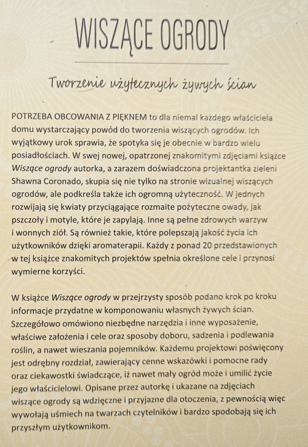 Shawna Coronado Wiszące ogrody