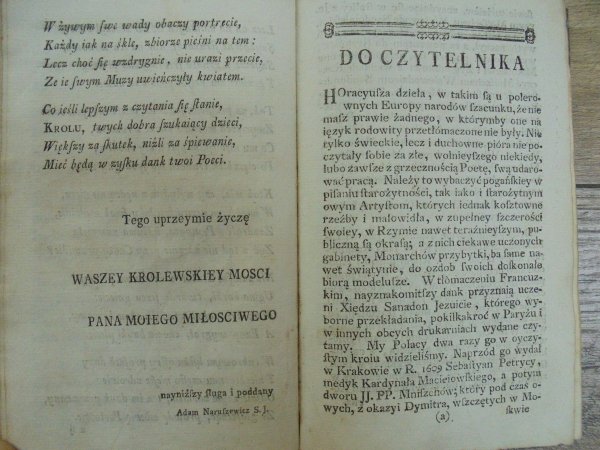 Horacyusza pieśni wszystkie przekładania różnych tom 1. [1773]