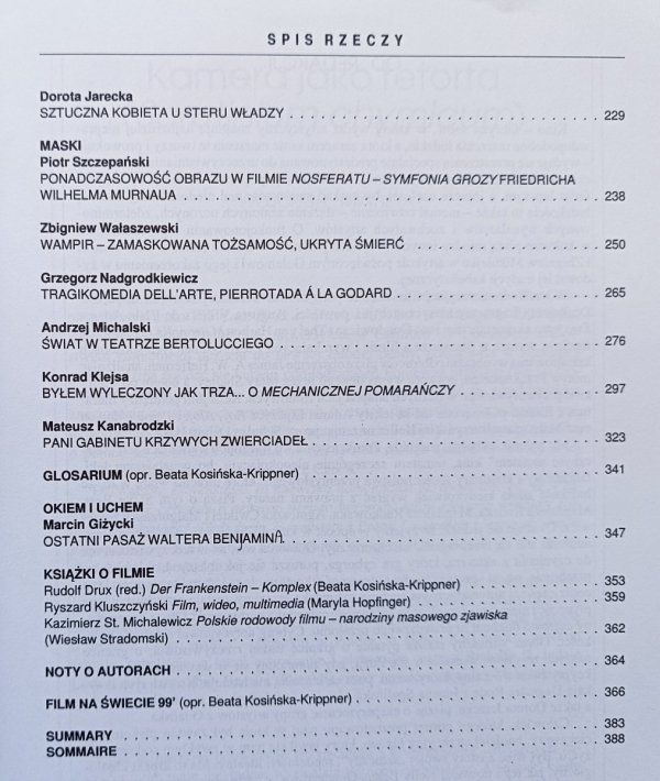 Kwartalnik filmowy 31-32 2000 / Sztuczny człowiek