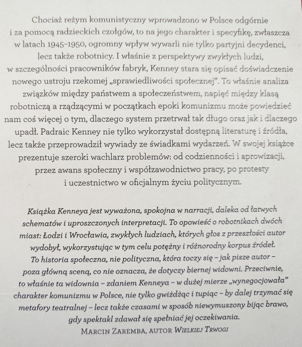 Padraic Kenney Budowanie Polski Ludowej. Robotnicy a komuniści 1945-1950 