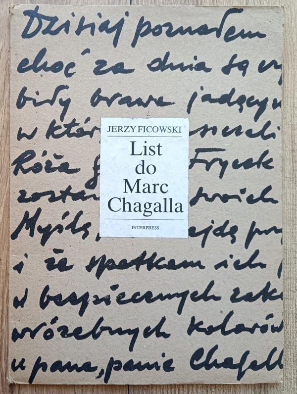 Jerzy Ficowski List do Marc Chagalla