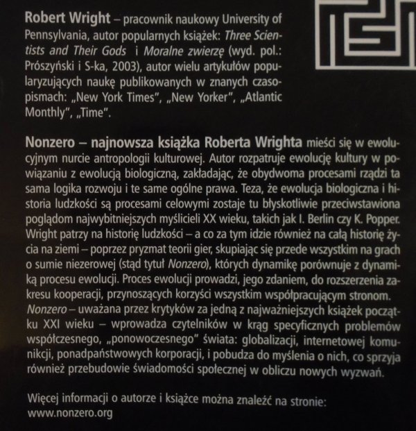 Robert Wright • Nonzero. Logika ludzkiego przeznaczenia