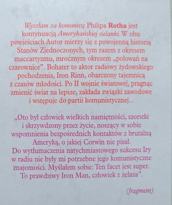 Philip Roth Wyszłam za komunistę