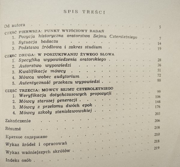Bernard Krakowski Oratorstwo polityczne na forum Sejmu Czteroletniego