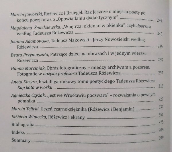 Tadeusz Różewicz i obrazy