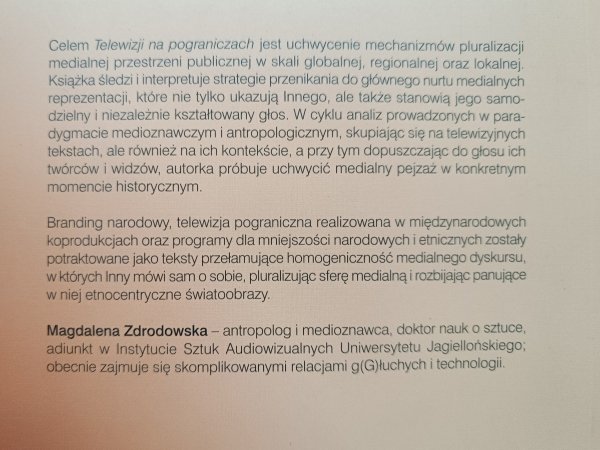 Magdalena Zdrodowska Telewizja na pograniczach