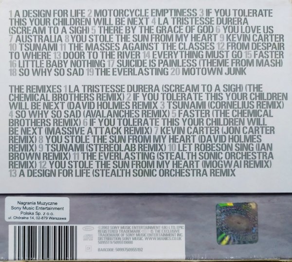 Manic Street Preachers Forever Delayed: The Greatest Hits 2CD