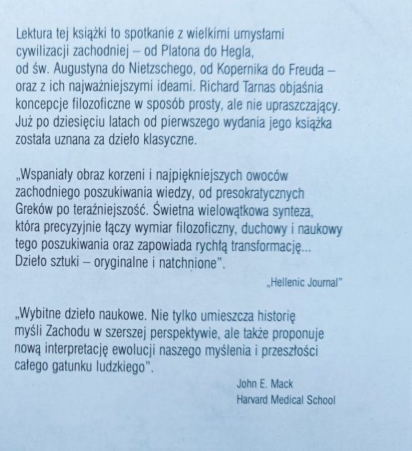 Richard Tarnas Dzieje umysłowości zachodniej