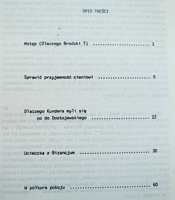 Josif Brodski Cztery eseje