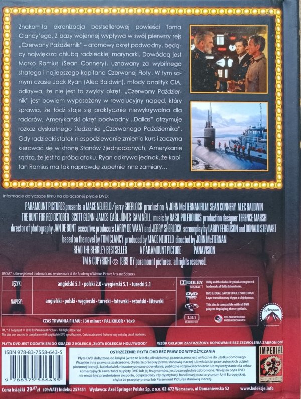 Polowanie na Czerwony Październik DVD