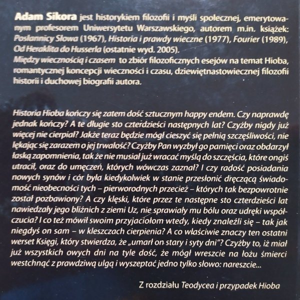 Adam Sikora Między wiecznością i czasem