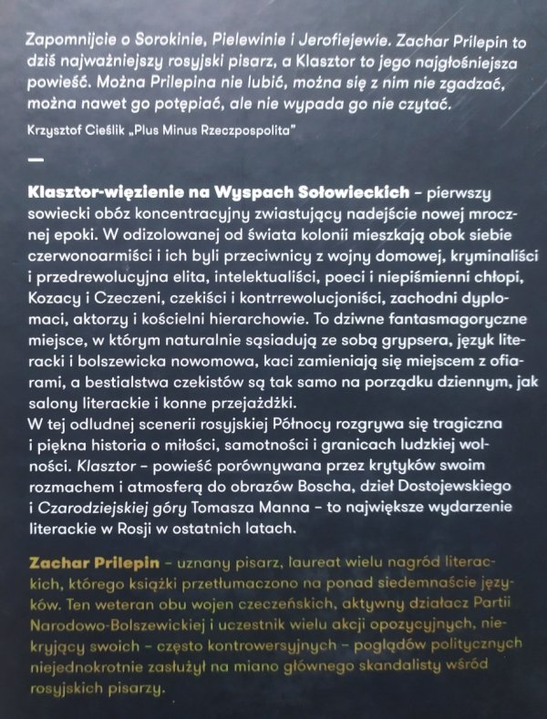 Zachar Prilepin Klasztor