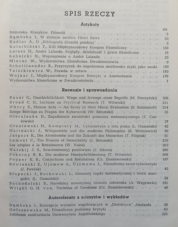 Ruch Filozoficzny tom XXIII za rok 1964/65