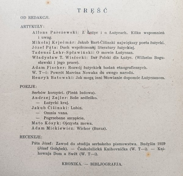 Ruch Słowiański 1-2/1931 / numer poświęcony Łużyczanom