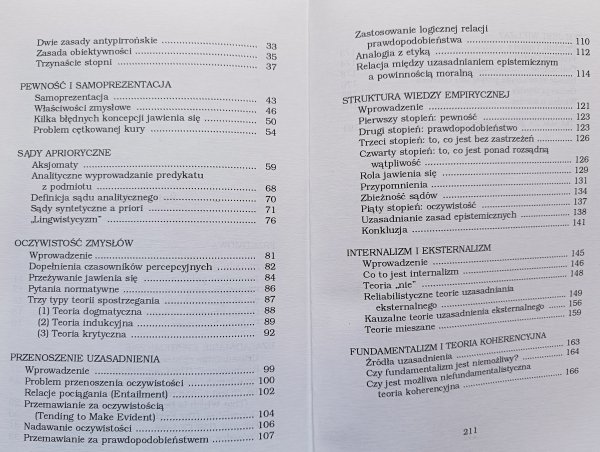Roderick M. Chisholm Teoria poznania