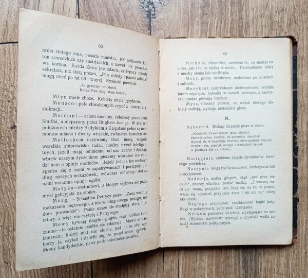 Kazimierz Bartoszewicz Słownik prawdy i zdrowego rozsądku / 1905