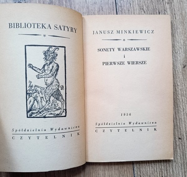 Janusz Minkiewicz Sonety warszawskie i pierwsze wiersze