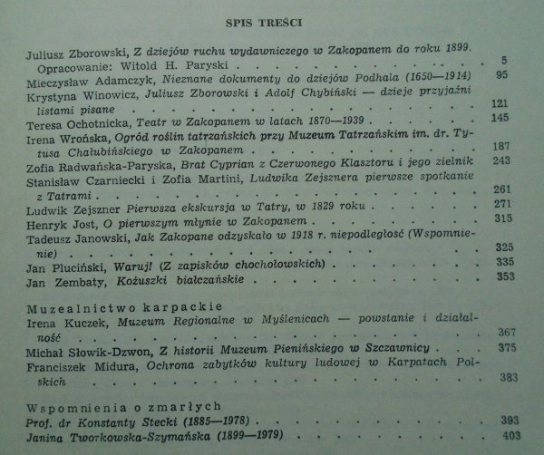 Rocznik Podhalański tom III • Zakopane, Podhale, rośliny tatrzańskie, młyn z Zakopanem
