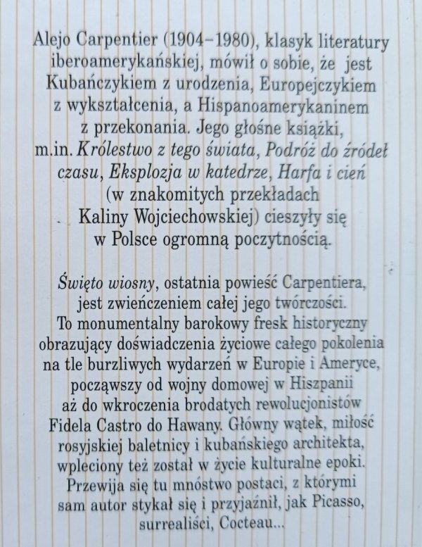 Alejo Carpentier Święto wiosny