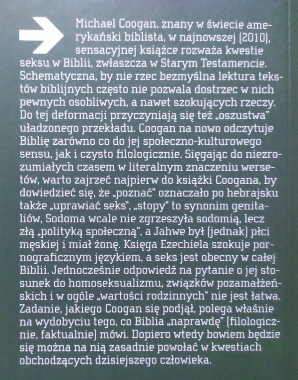 Michael Coogan Bóg i seks. Co naprawdę mówi Biblia