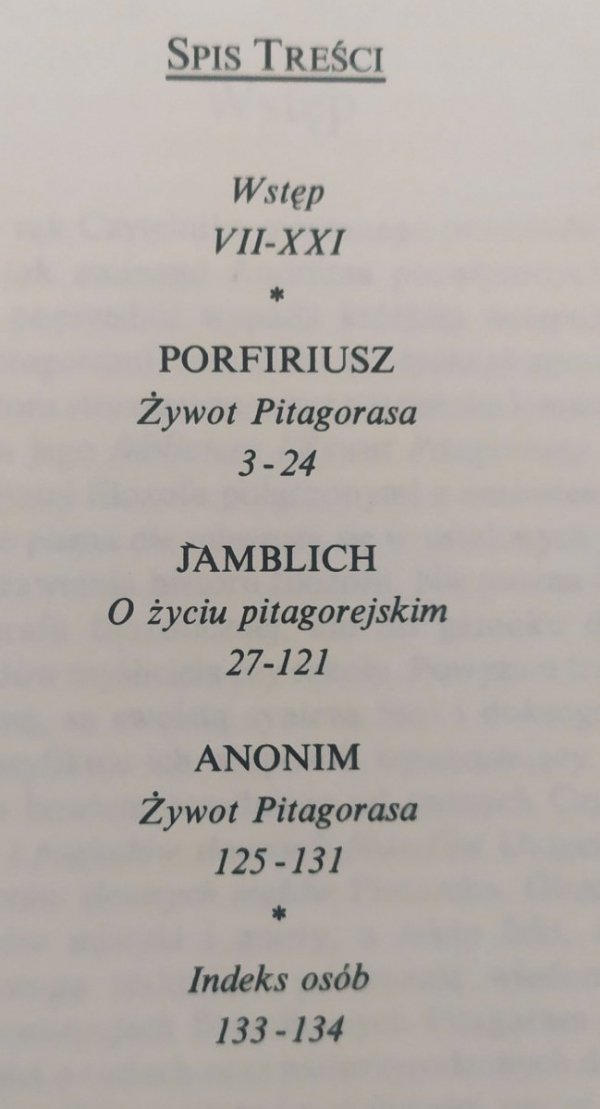 Porfiriusz, Jamblich, Anonim Żywoty Pitagorasa