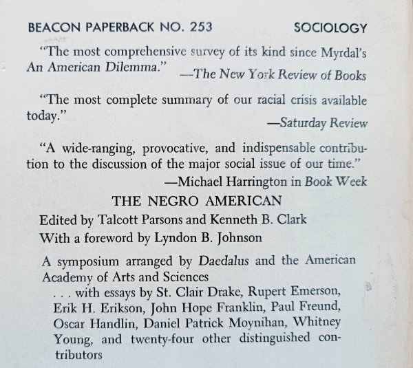 Talcott Parsons, Kenneth Clark The Negro American