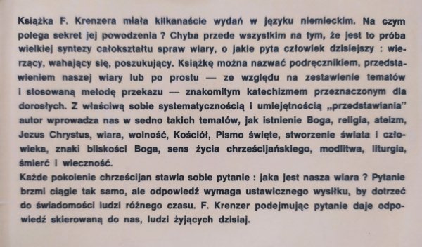 Ferdinand Krenzer Taka jest nasza wiara