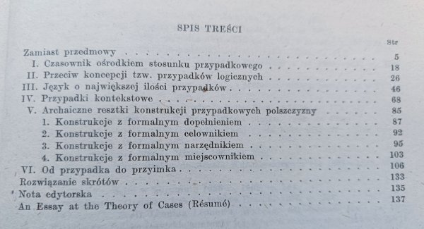 Zdzisław Kempf Próba teorii przypadków część 1