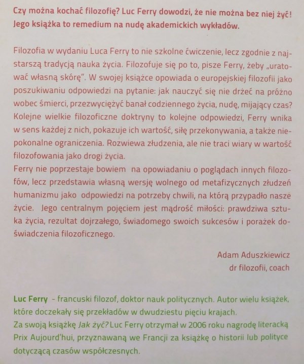 Luc Ferry Jak żyć?