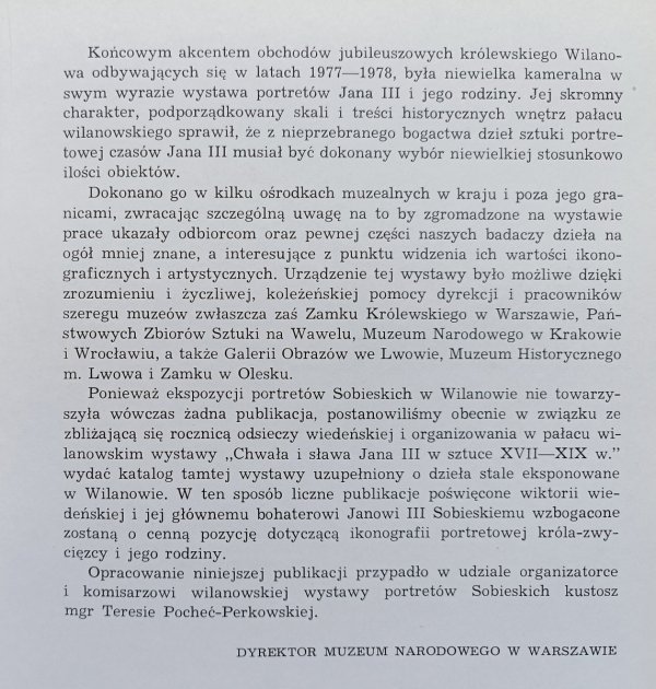 Portrety Jana III Sobieskiego i Jego Rodziny / katalog wystawy