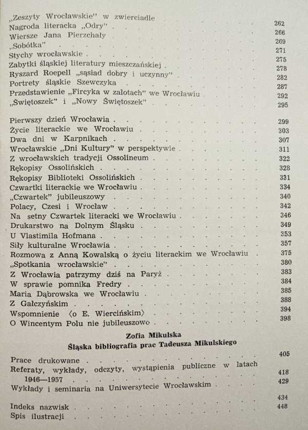 Tadeusz Mikulski Temat Wrocław. Szkice Śląskie