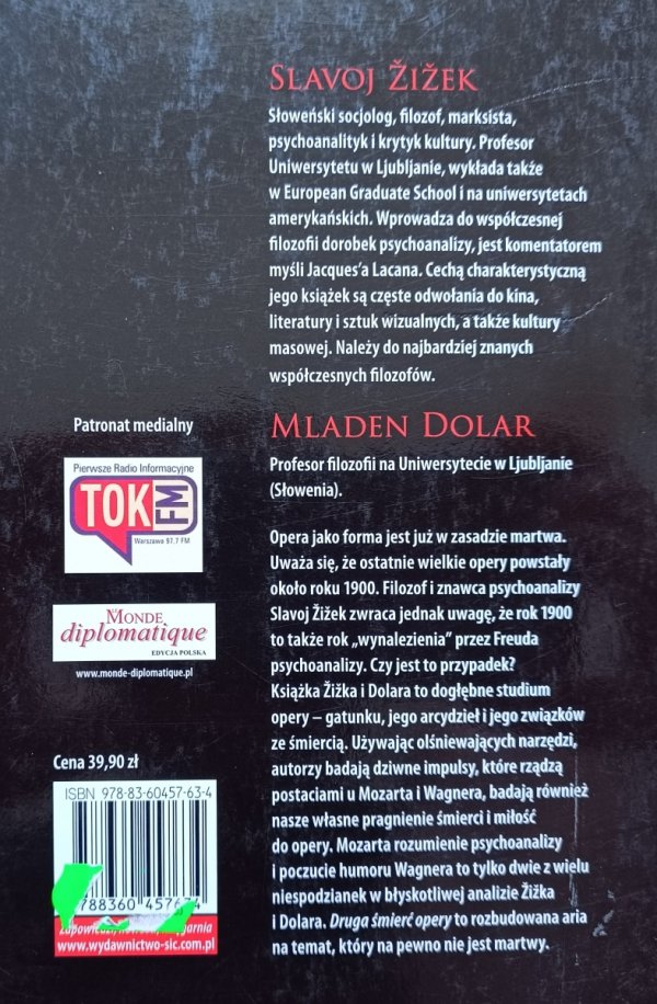 Slavoj Zizek, Mladen Dolar Druga śmierć opery