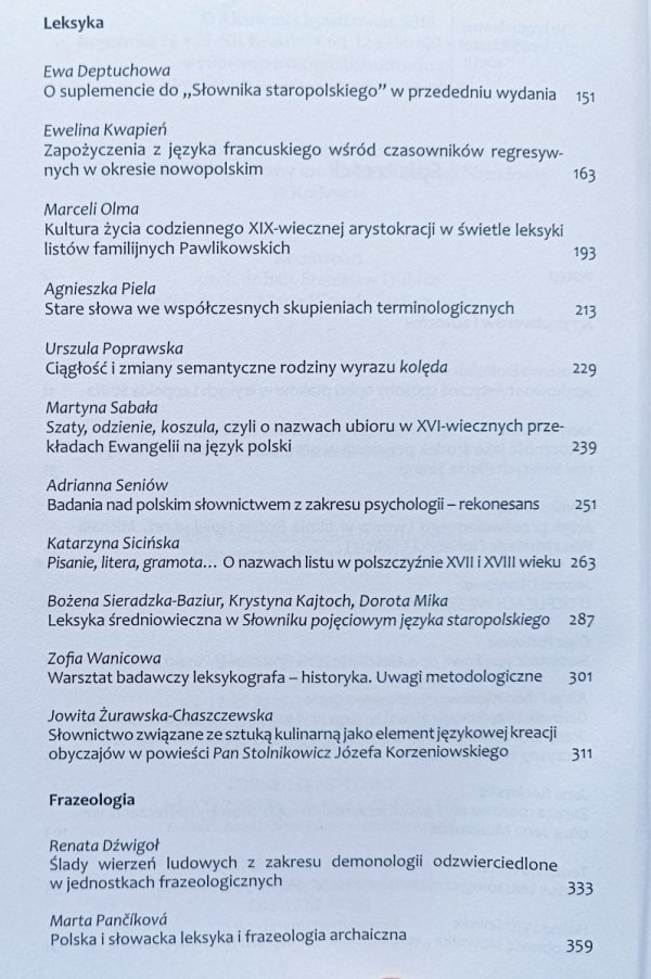 W kręgu dawnej polszczyzny II