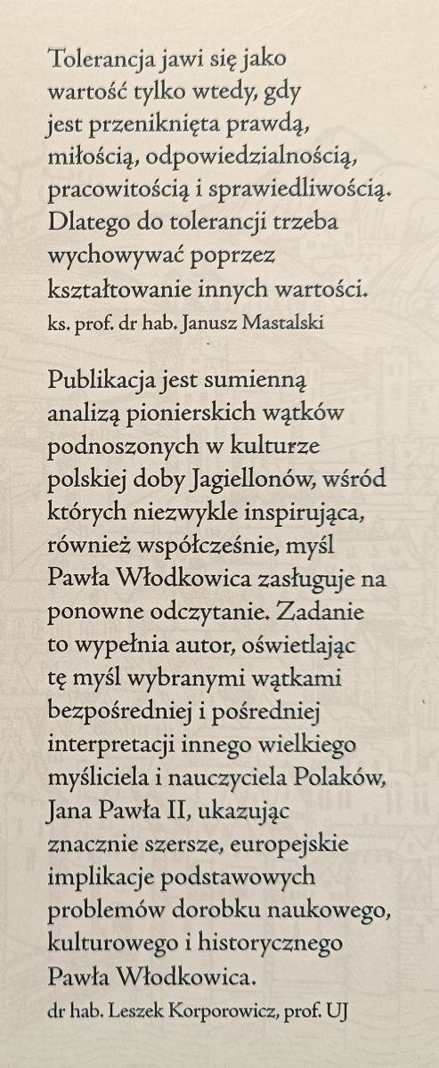 Józef Łucyszyn Polska tradycja tolerancji w kontekście kształtowania nowego społeczeństwa