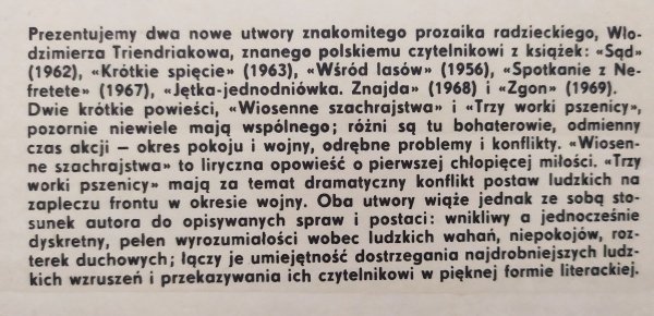 Włodzimierz Tiendriakow Wiosenne szachrajstwa. Trzy worki pszenicy